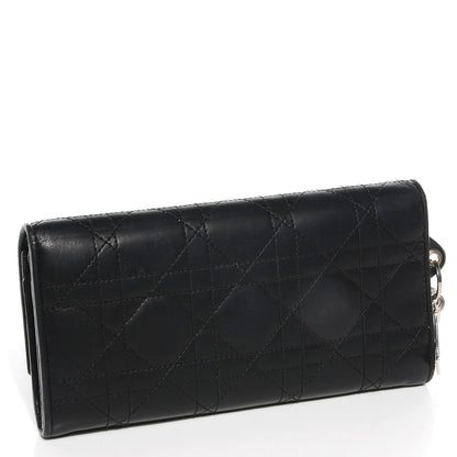 Christian Dior Lambskin Cannage Wallet Black 3 of 7