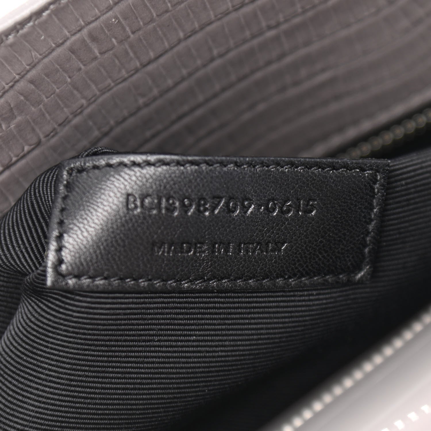 Saint Laurent Lizard Calfskin Embossed Small Sac De Jour Fog 7 of 12