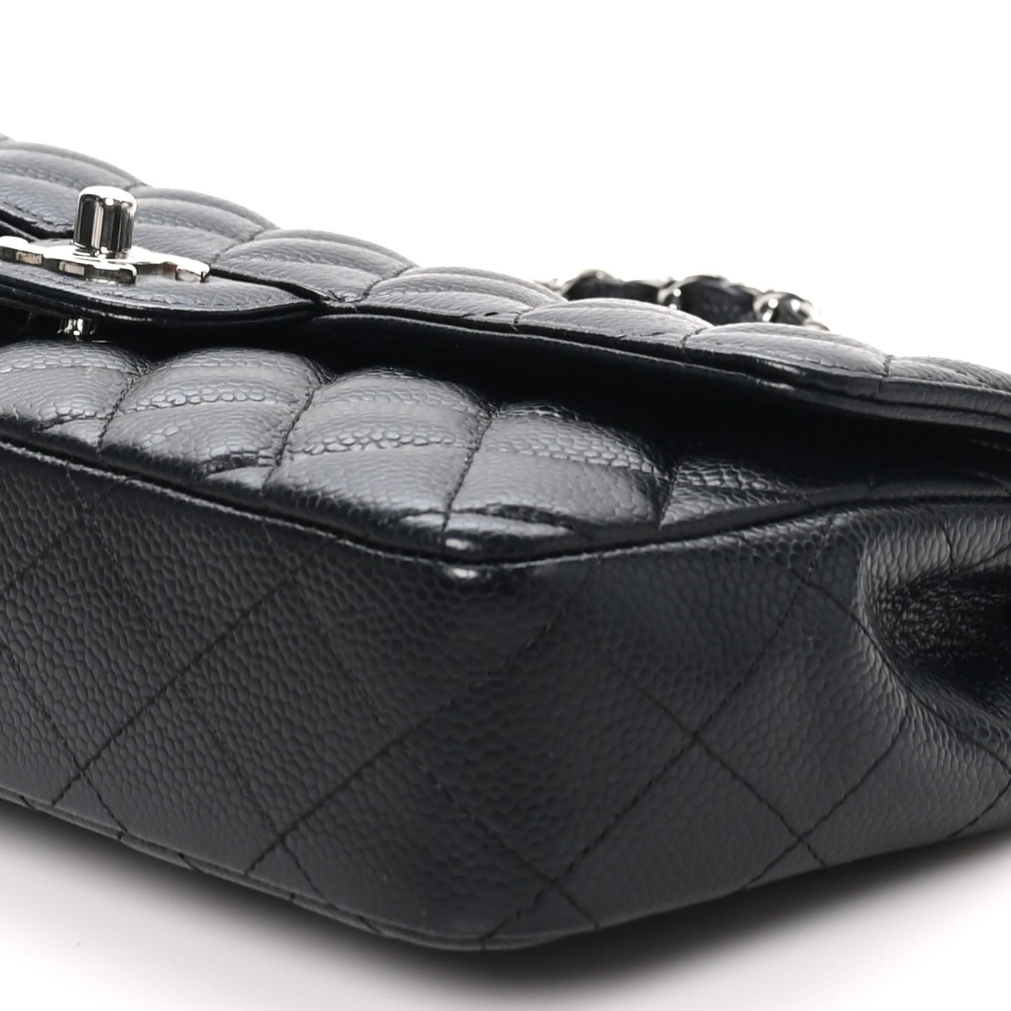 Caviar Quilted East West Flap Black