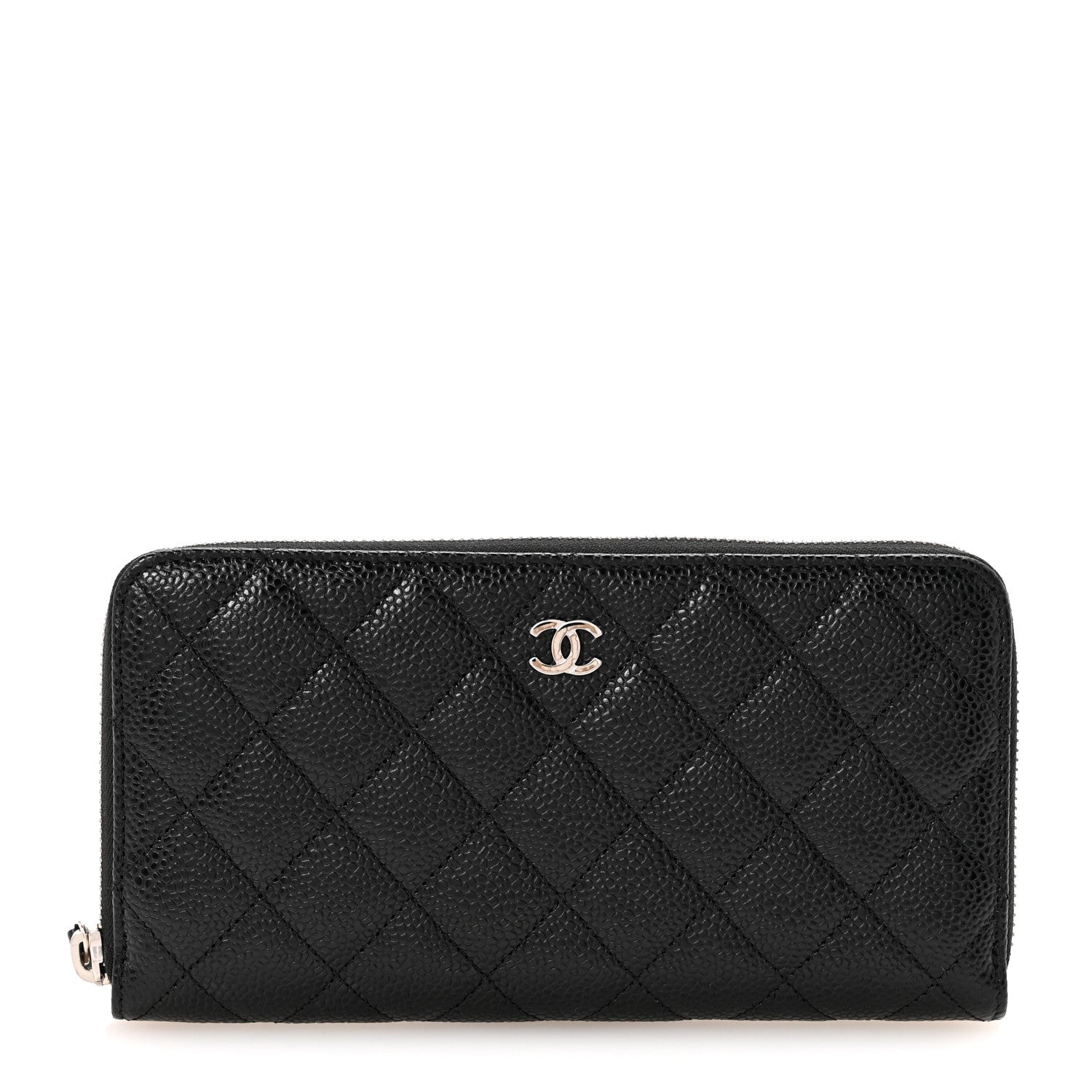 Chanel Caviar Quilted Large Gusset Zip Around Wallet Black 1 of 9