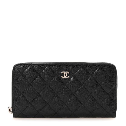 Chanel Caviar Quilted Large Gusset Zip Around Wallet Black 1 of 9