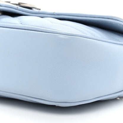 Gucci Calfskin Matelasse Super Mini GG Marmont Shoulder Bag Porcelain Light Blue 8 of 15