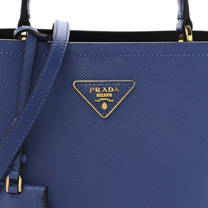 Prada Saffiano Cuir Calfskin Small Panier Bucket Bag Inchiostro Black 8 of 11