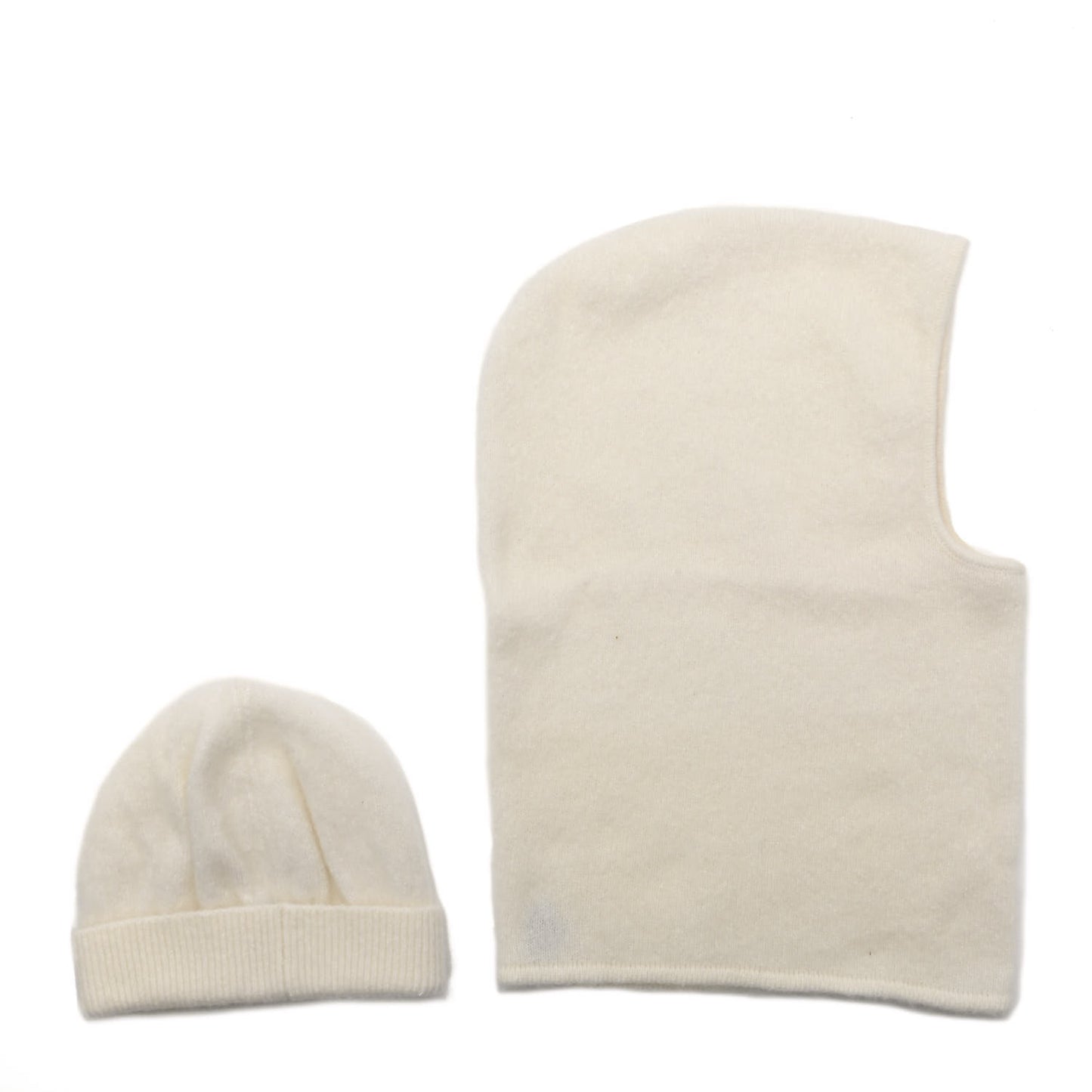 Silk Cashmere Diva Beanie And Cowl Set Ecru