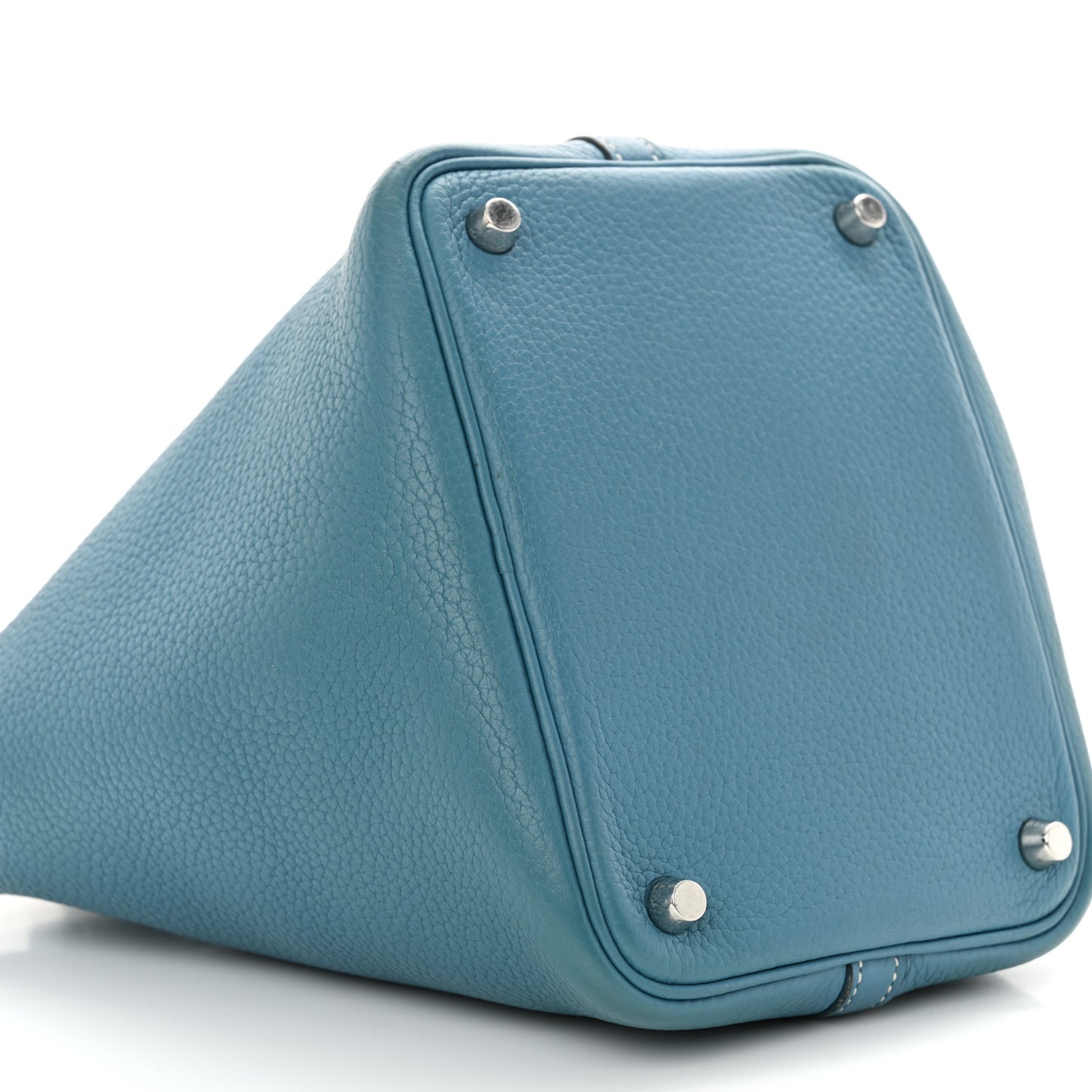 Taurillon Clemence Picotin Lock 18 PM Blue Jean