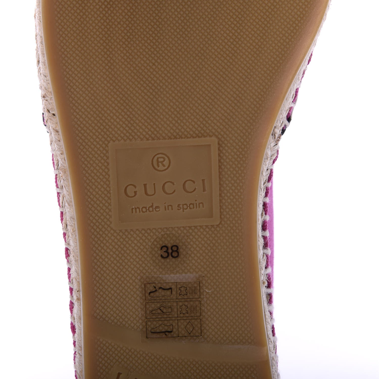 Gucci Canvas Logo Espadrilles 38 Cyclamen Rose Black 7 of 9