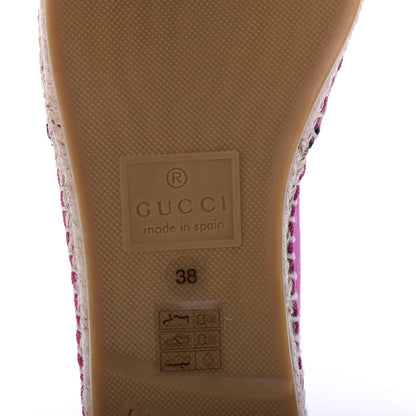 Gucci Canvas Logo Espadrilles 38 Cyclamen Rose Black 7 of 9