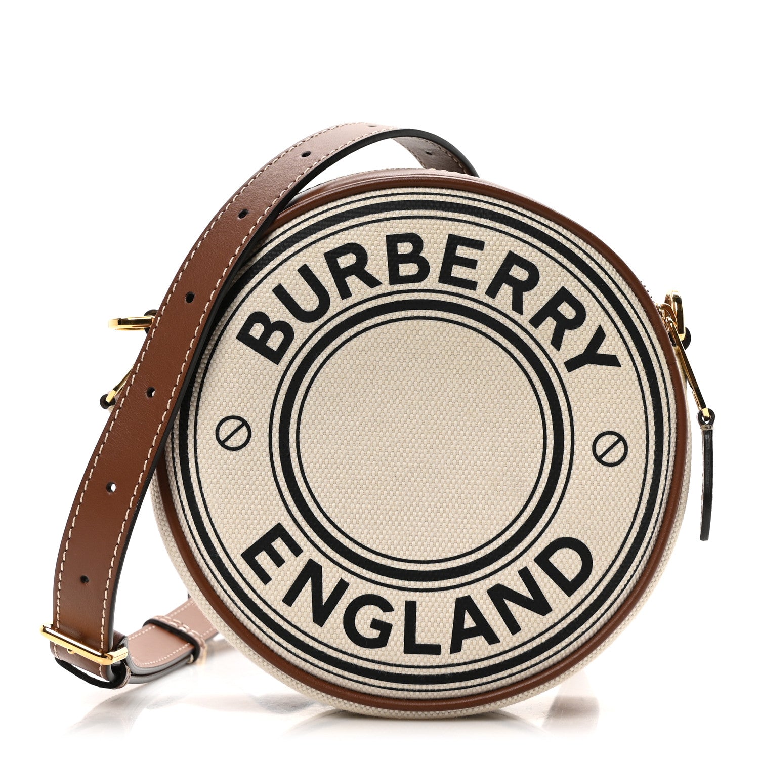 Burberry Canvas Calfskin Louise Bag Natural 1 of 11