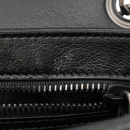 Prada Glace Calfskin Studded Crossbody White Black 9 of 14