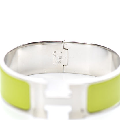 Hermes Enamel Wide Clic Clac H Bracelet GM Vert Anis 5 of 6