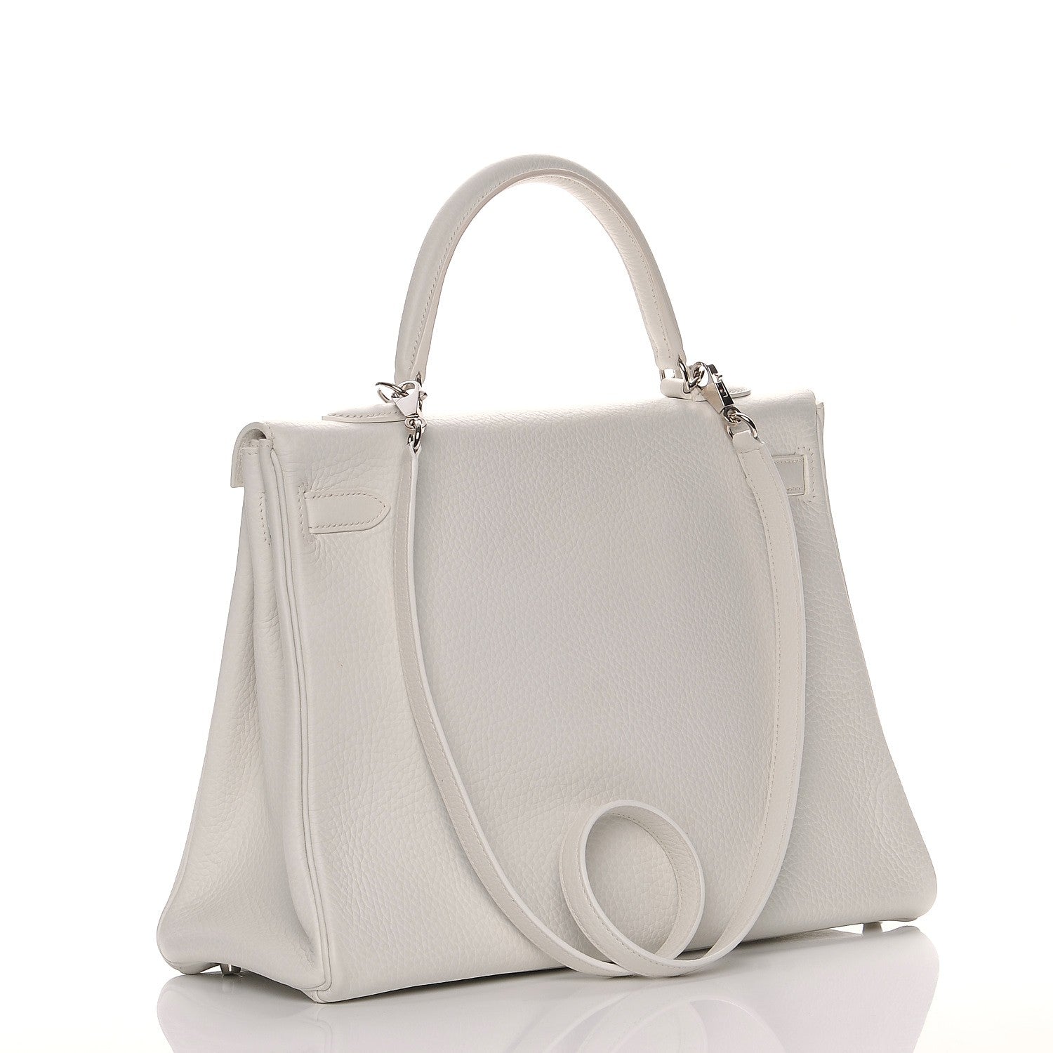 Hermes Taurillon Clemence Kelly Retourne 35 White 13 of 26