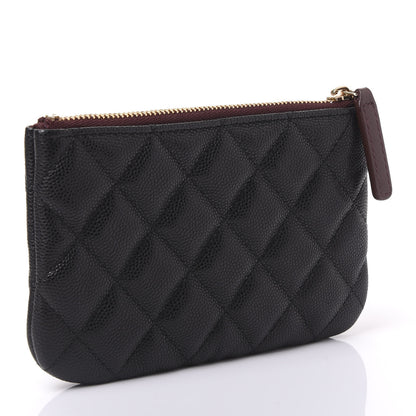 Chanel Caviar Quilted Small Cosmetic Case Black 2 of 10