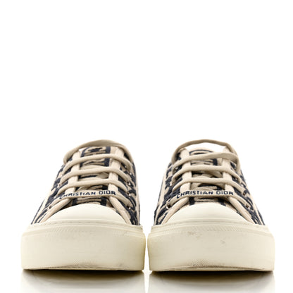 Christian Dior Canvas Oblique Walk'N'Dior Low Top Sneakers 37 Deep Blue 2 of 8