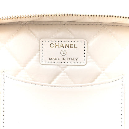 Chanel Caviar Quilted Large Vanity Pouch White 6 of 10
