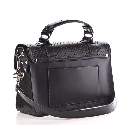 Proenza Schouler Lambskin Perforated Tiny PS1 Satchel Black 1 of 9