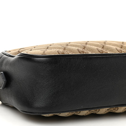 Gucci Monogram Matelasse Diagonal Small GG Marmont Chain Shoulder Bag Beige Black 9 of 11