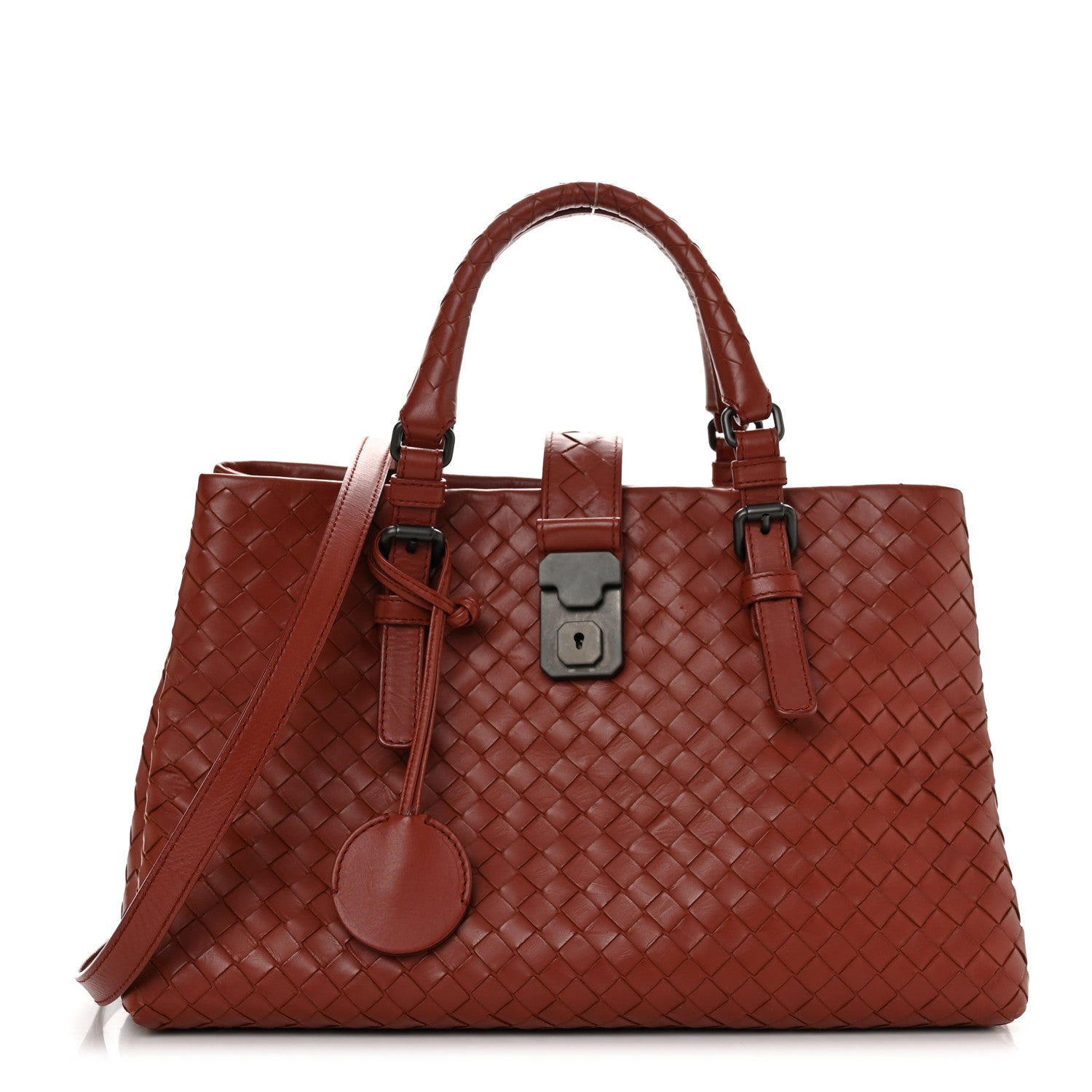 Bottega Veneta Nappa Intrecciato Small Roma Tote Red 1 of 11