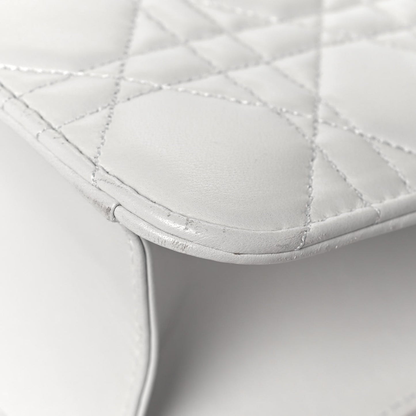 Lambskin Cannage Miss Dior Promenade Pouch White