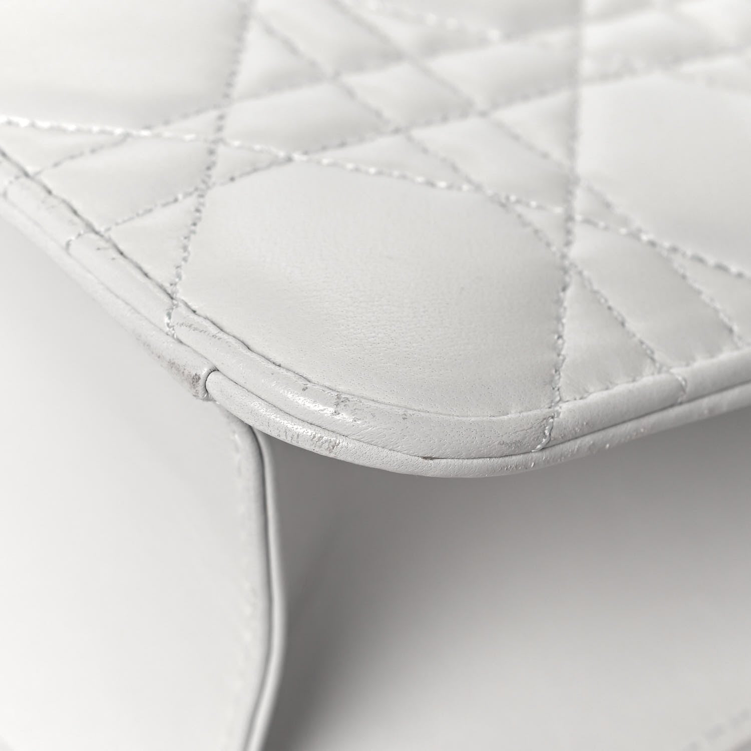 Christian Dior Lambskin Cannage Miss Dior Promenade Pouch White 12 of 14