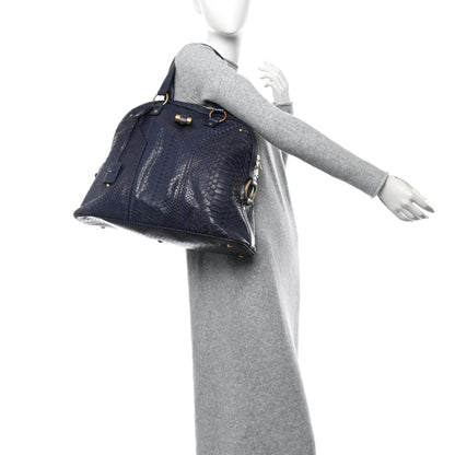Saint Laurent Snakeskin Oversized Muse Blue 2 of 10
