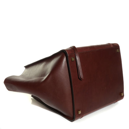 Celine Natural Calfskin Medium Phantom Luggage Burgundy 4 of 7