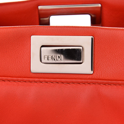 Fendi Nappa Mini Peekaboo Iconic Satchel Papavero 8 of 10