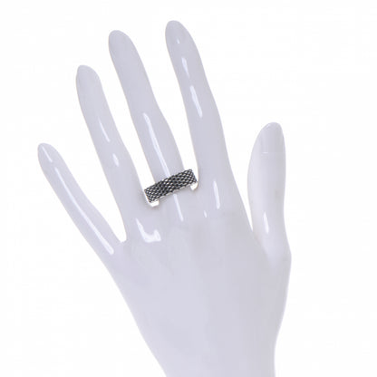 Tiffany Oxidized Sterling Silver Mesh Somerset Ring 8 2 of 5