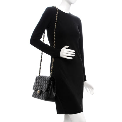 Chanel Caviar Quilted Jumbo Double Flap Black 2 of 8