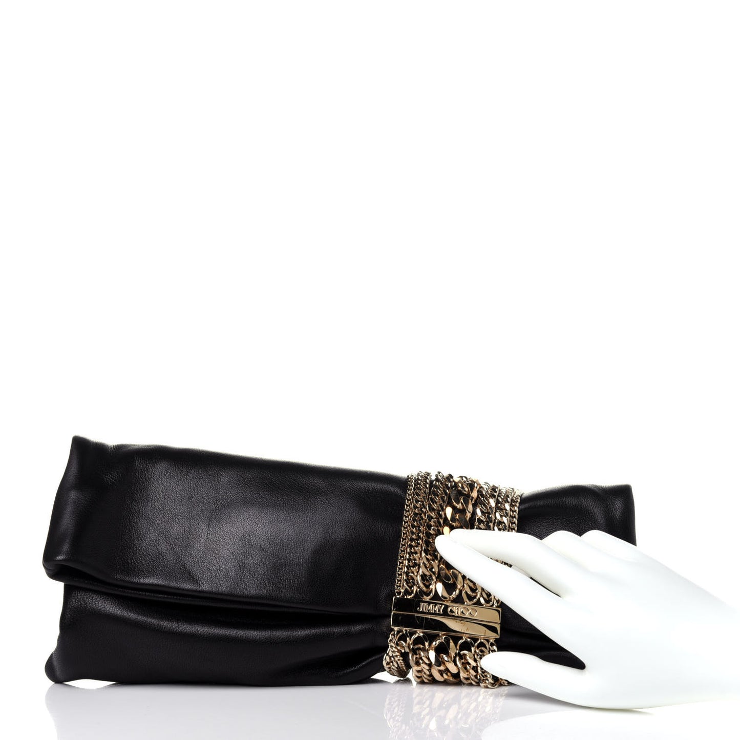 Calfskin Chandra Clutch Black
