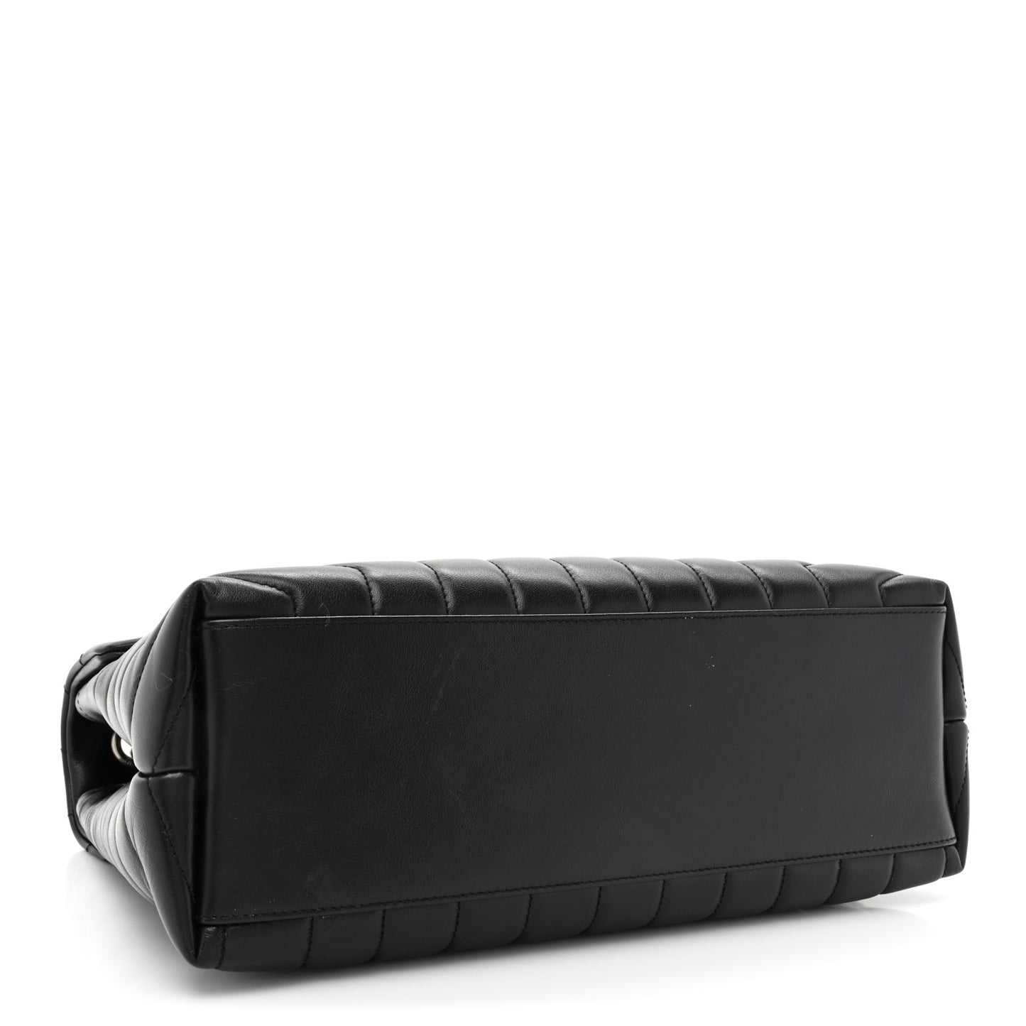 Calfskin Y Quilted Monogram Medium Loulou Chain Satchel Black