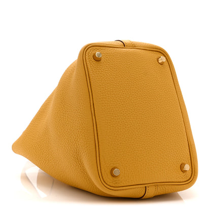 Hermes Taurillon Clemence Picotin Lock 18 PM Jaune Ambre 4 of 10