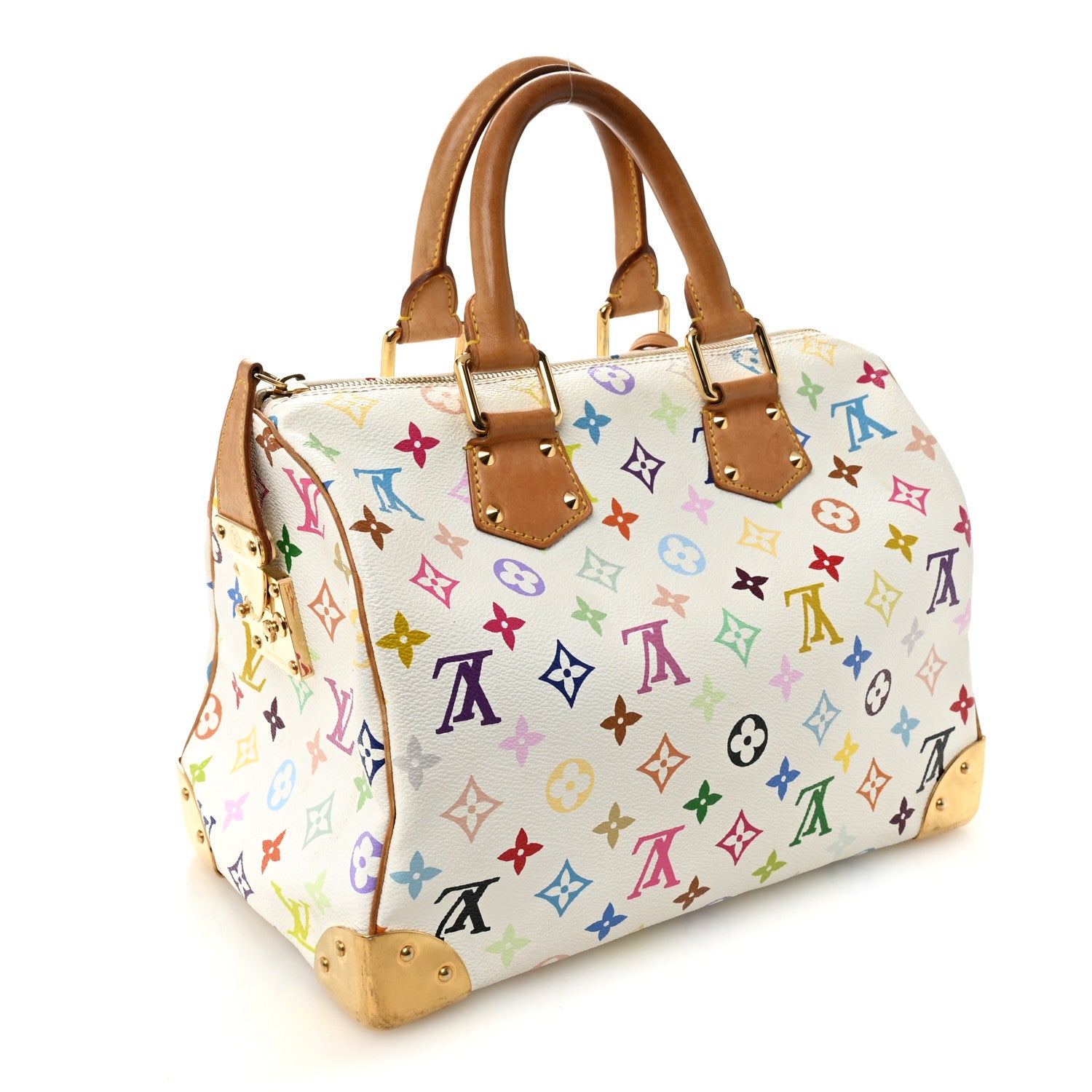 Louis Vuitton Monogram Multicolor Speedy 30 White 3 of 10