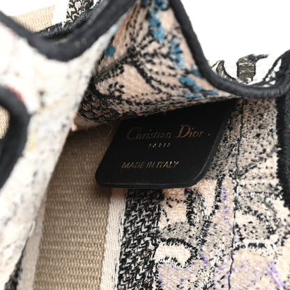 Christian Dior Canvas Embroidered Mille Fleurs Mini Book Tote Multicolor 6 of 8