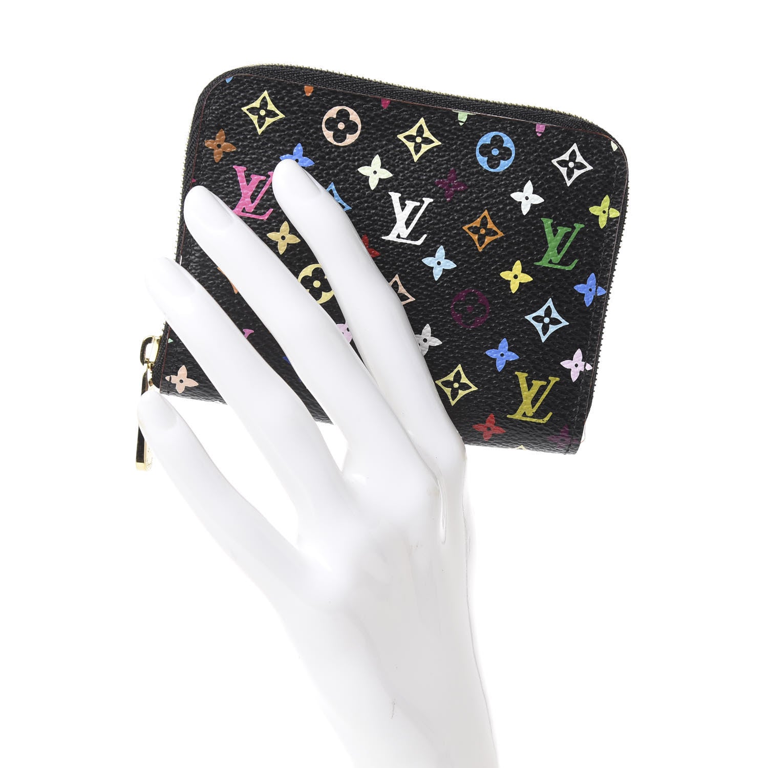 Louis Vuitton Monogram Multicolor Zippy Coin Purse Black Grenade 2 of 6