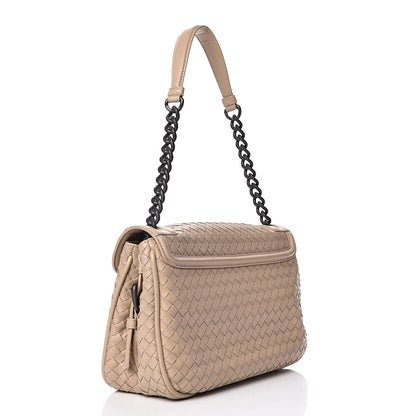 Bottega Veneta Nappa Intrecciato Rialto Shoulder Bag Mink 3 of 13