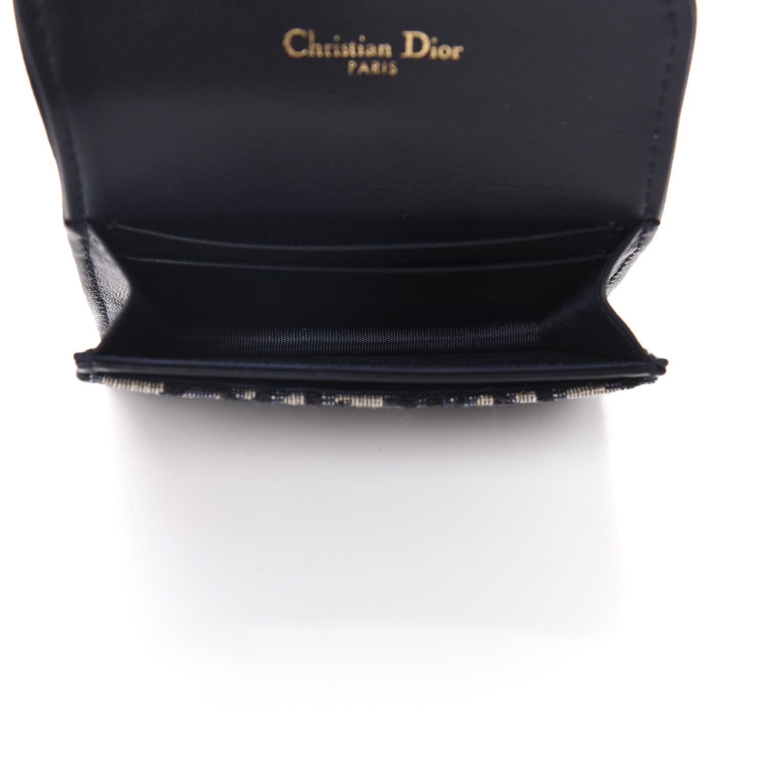Christian Dior Oblique Saddle Card Holder Blue 5 of 8
