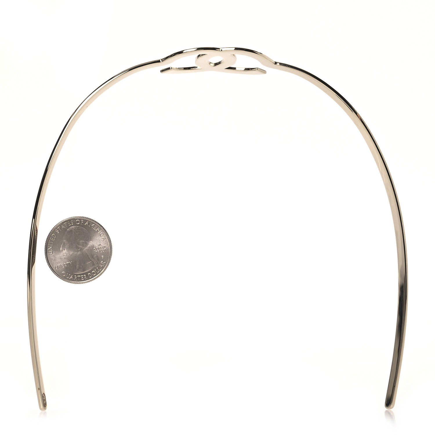 Chanel Metal CC Headband Light Gold 5 of 8