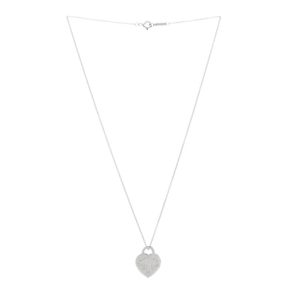 Tiffany Sterling Silver Small Return to Tiffany Heart Pendant Necklace 3 of 4