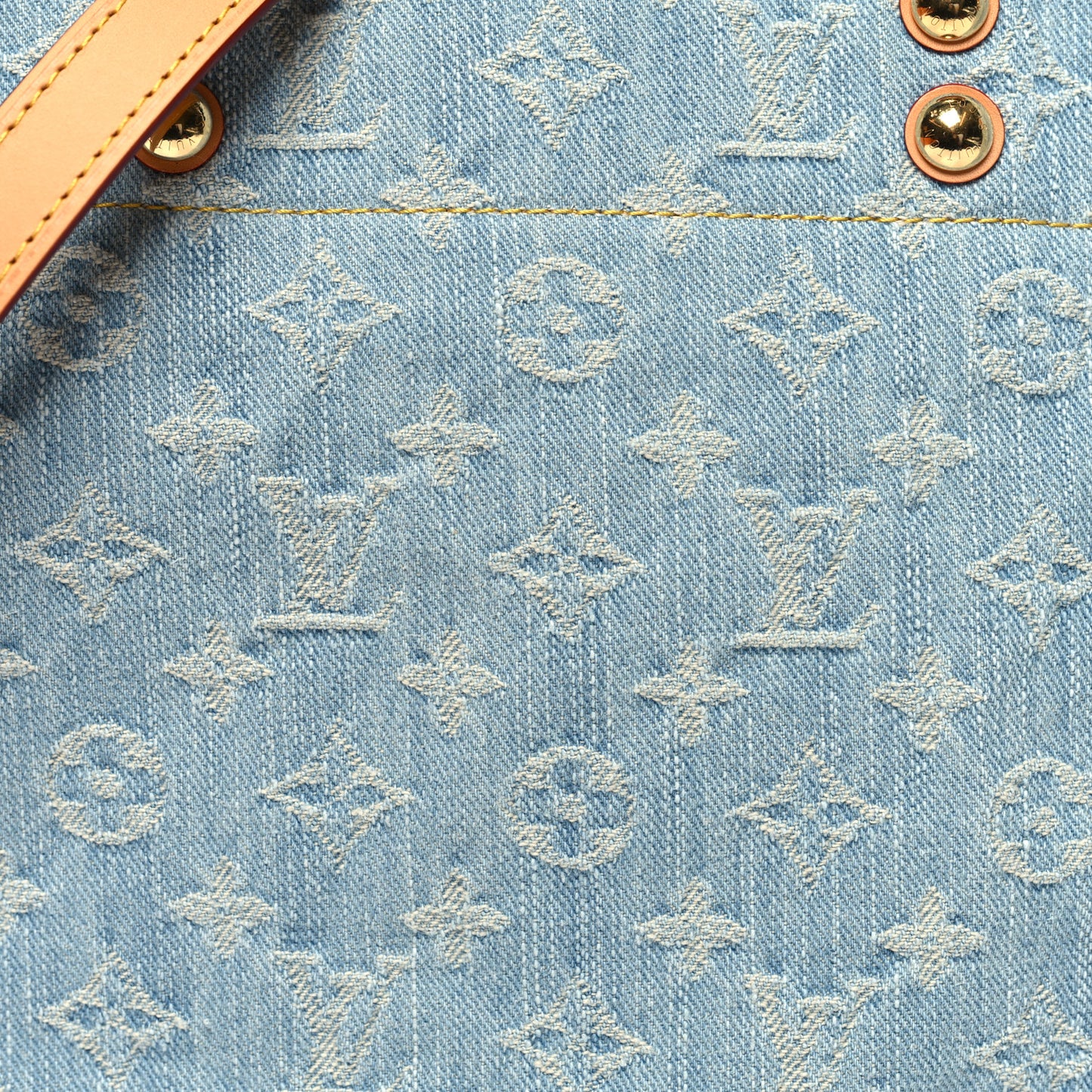 Monogram Washed Denim Let Go PM Sky Blue