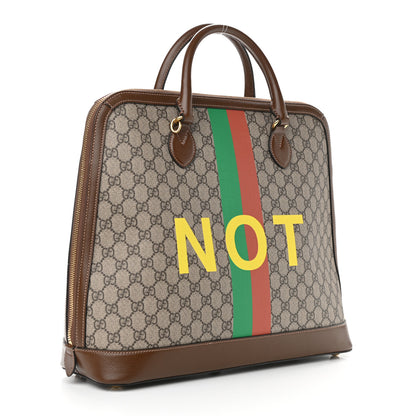 Gucci GG Supreme Monogram Azalea Calfskin Fake/Not Horsebit 1955 Duffle Bag Beige Ebony Brown Sugar 3 of 10