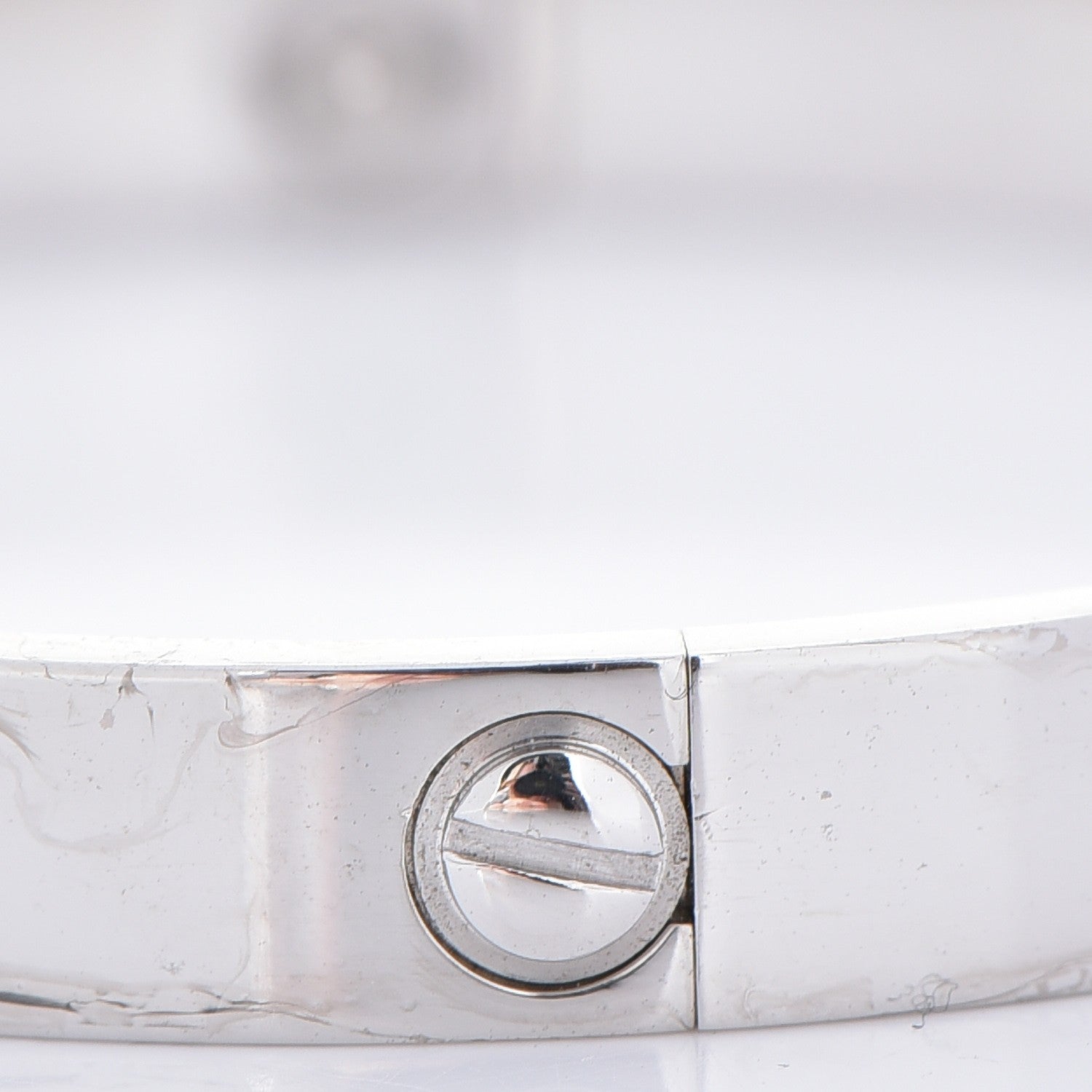 Cartier 18K White Gold LOVE Bracelet 17 5 of 8