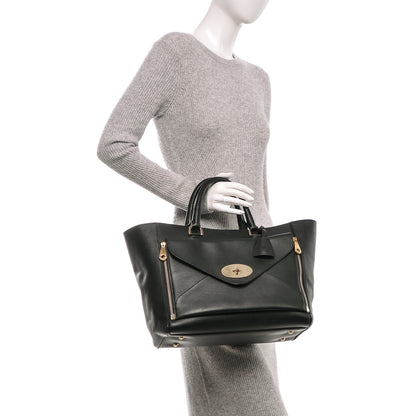 Mulberry Silky Calf Medium Willow Tote Black 2 of 6