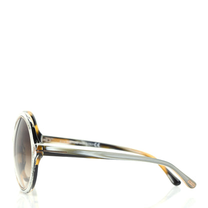 Tom Ford Acetate Carrie Sunglasses TF268 Grey Horn 3 of 8