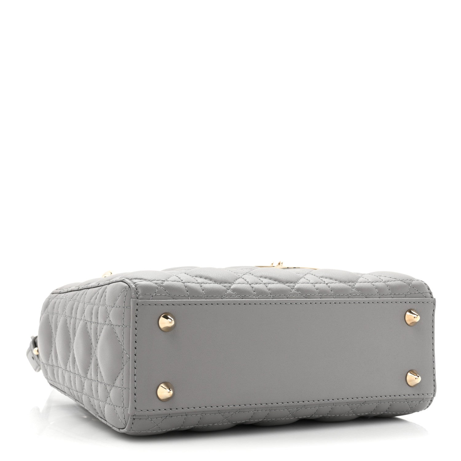 Christian Dior Lambskin Cannage Small My ABCDior Lady Dior Grey 4 of 9