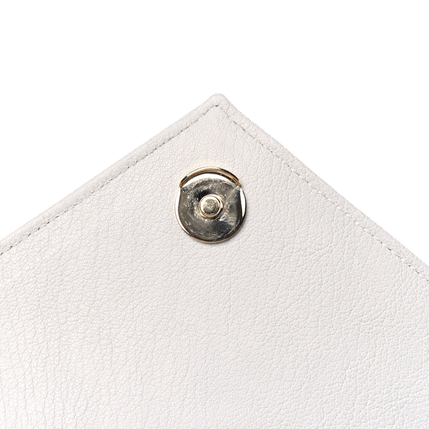 Saint Laurent Sheepskin Matelasse Chevron Monogram Medium College Bag Crema Soft 13 of 23