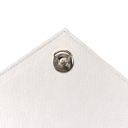 Saint Laurent Sheepskin Matelasse Chevron Monogram Medium College Bag Crema Soft 13 of 23