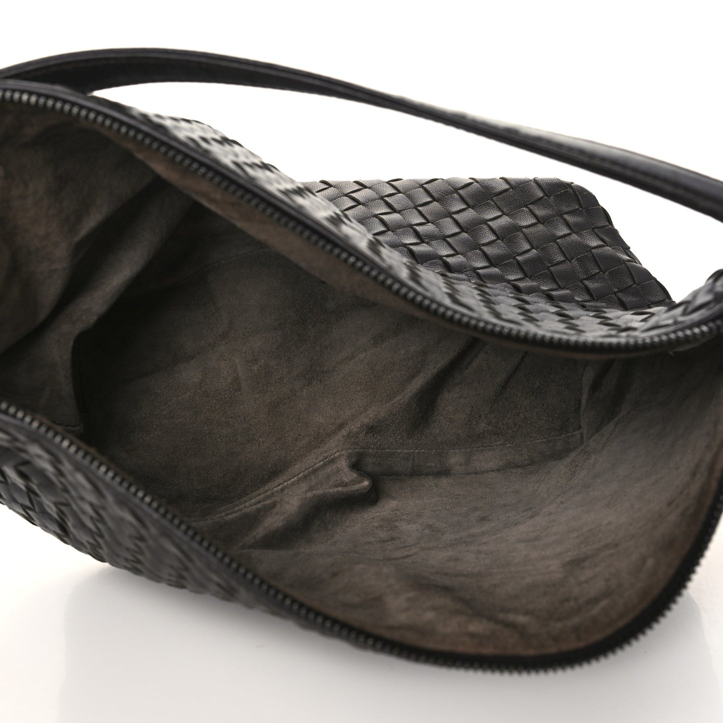 Nappa Intrecciato Small Shoulder Bag Ebano