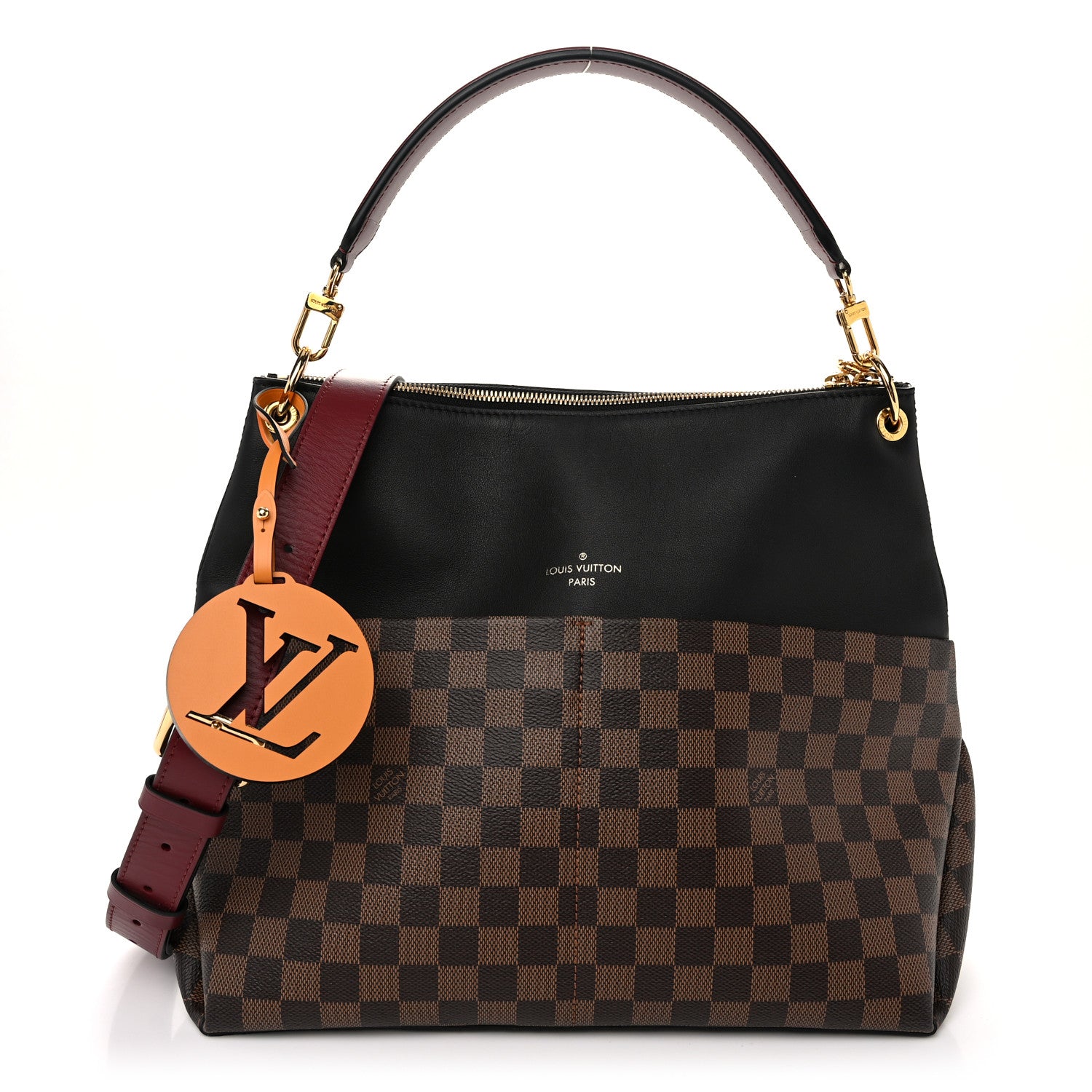 Louis Vuitton Damier Ebene Calfskin Maida Black 1 of 10