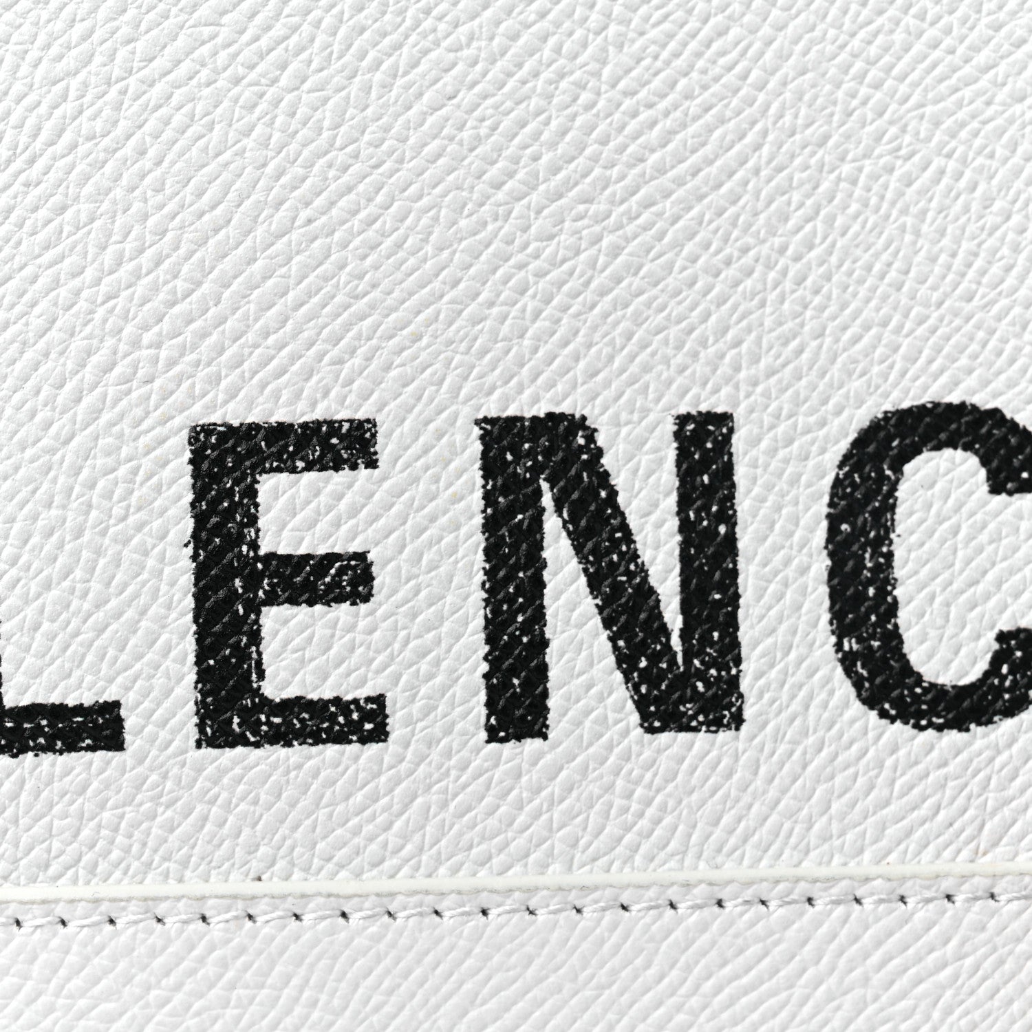 Balenciaga Signature Grained Calfskin Logo S Ville Top Handle Bag White Black 17 of 17