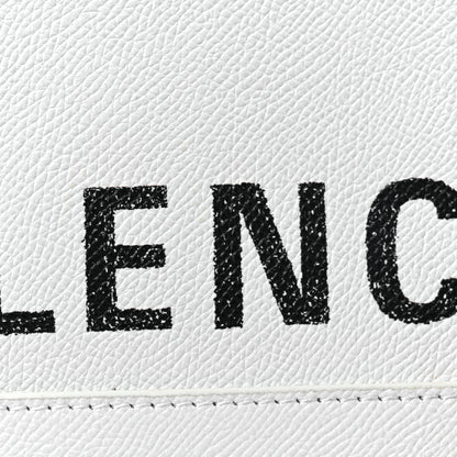 Balenciaga Signature Grained Calfskin Logo S Ville Top Handle Bag White Black 17 of 17